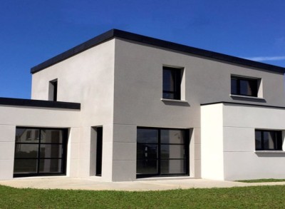 Ravalement et enduit projeté sur maison individuelles à Vire